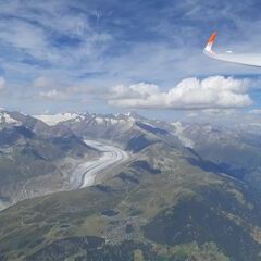 Verortung via Georeferenzierung der Kamera: Aufgenommen in der Nähe von Raron, Schweiz in 3700 Meter